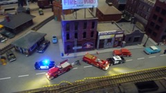Fire trucks with lights at Pt. Richmond, jr, 24oct15 - 1