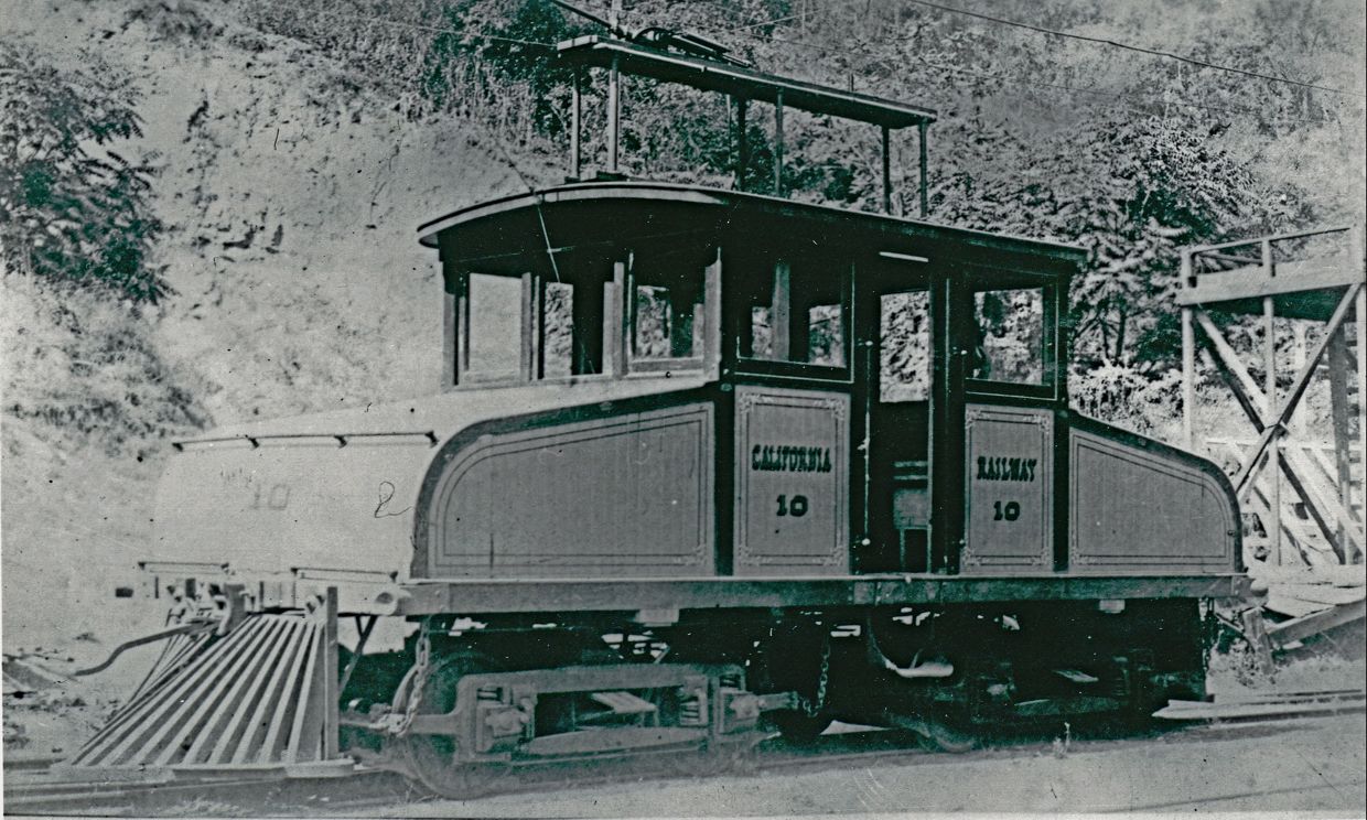 Prototype Calif. Railway #10 used by EBMES Halleck St. 1948  