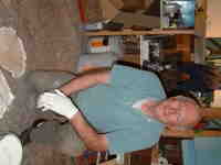 Mark Francis preparing plaster molds 25 Aug 06