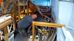 Jim Ambrose working on Zenith Ramp railings,2Jan15